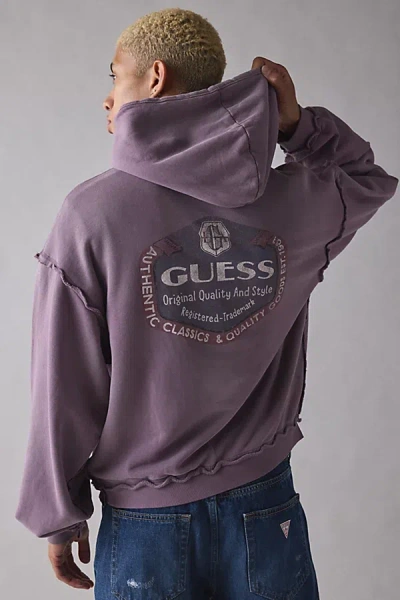 Guess Jeans Guess Originals Graphic Hoodie Sweatshirt In Purple, Men's At Urban Outfitters