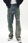 Guess Jeans Guess Originals Paneled Carpenter Jean In Go Tinted Acid Medium Wash, Men's At Urban Outfitters