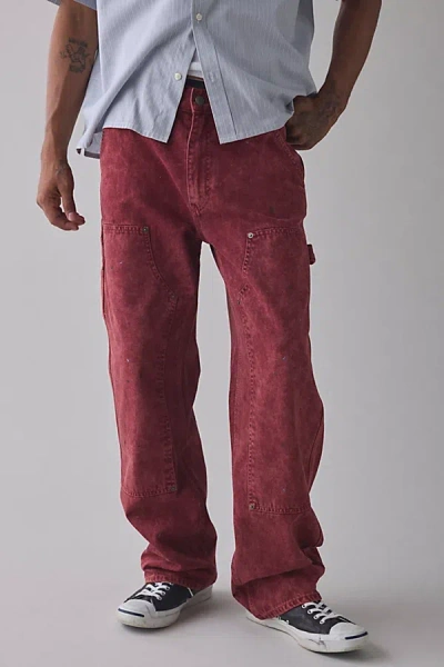 Guess Jeans Guess Originals Paneled Carpenter Jean In Stain Red, Men's At Urban Outfitters