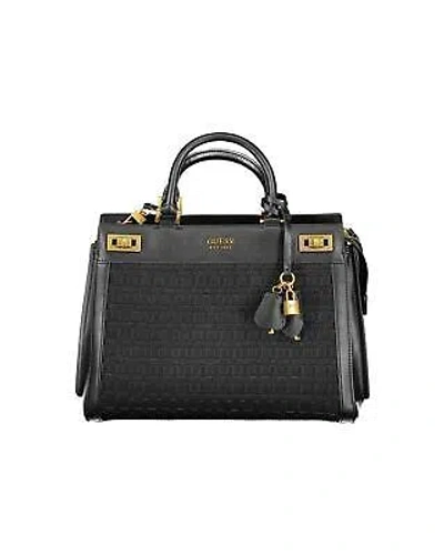 Pre-owned Guess Jeans Handbag With Multiple Compartments And Logo - Handbags - Black