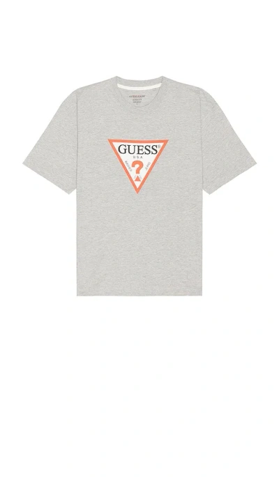 Guess Jeans Iconic Tee In Medium Grey Heather