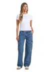 Guess Jeans Jeans Woman  Cargo In Blue