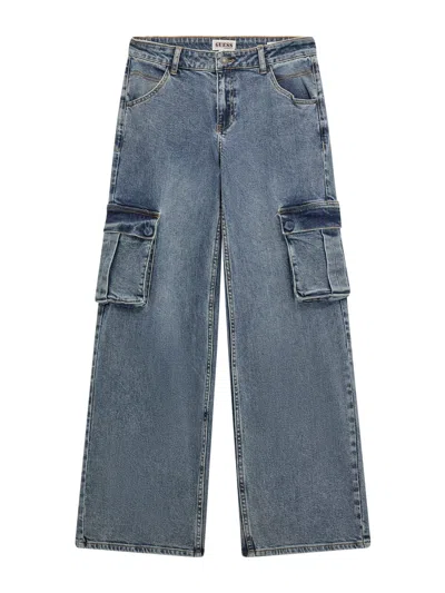 Guess Jeans Jeans Woman  W4gg19 D4on0 Go Kit Cargo F7wu Medium Wash In Blue