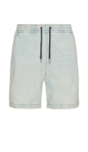 Guess Jeans Denim Drawstring Shorts In Blue