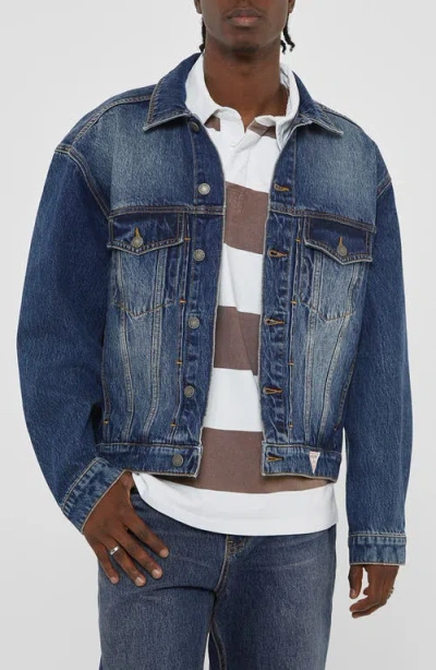 Guess Jeans Kit Denim Trucker Jacket In Ord1