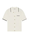 Guess Jeans Knit Button Down Shirt In Beige