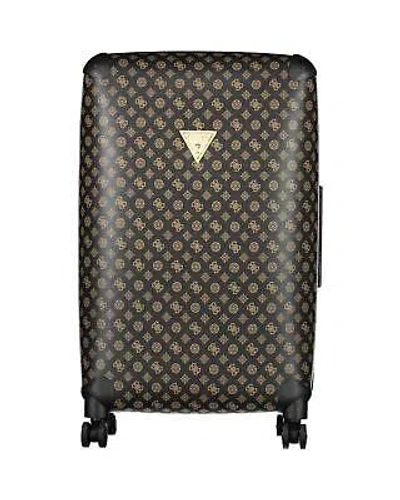 Pre-owned Guess Jeans Large Trolley Handbag With Multiple Compartments And Combination In Brown