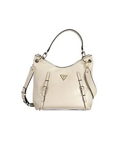 Pre-owned Guess Jeans Levia Bag With Removable Shoulder Handle And Adjustable Strap - In Beige