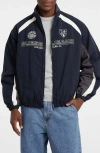 Guess Jeans Logo Wind Breaker Jacket In Blue