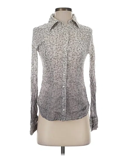 Pre-owned Guess Jeans Long Sleeve Blouse In Gray
