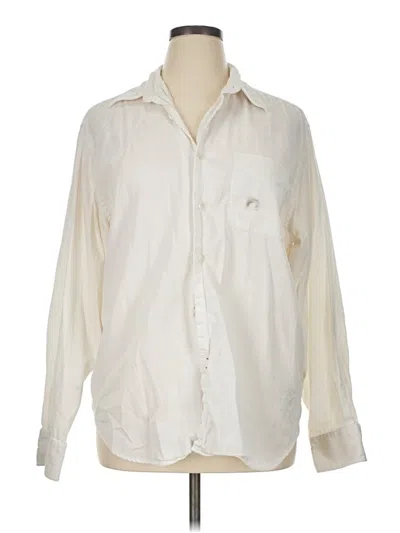 Pre-owned Guess Jeans Long Sleeve Button Down Shirt In Ivory