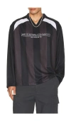 Guess Jeans Long Sleeve Soccer Jersey In Black