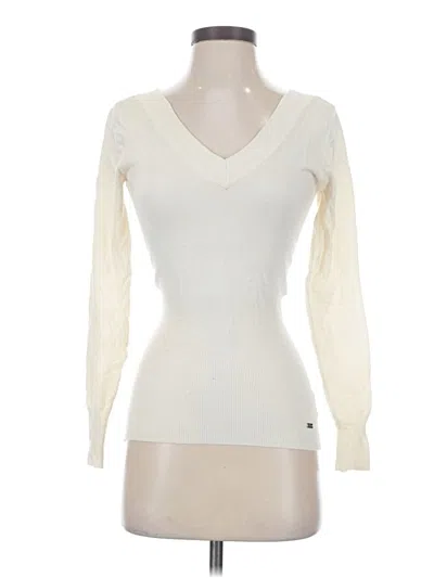 Pre-owned Guess Jeans Long Sleeve Top In Ivory