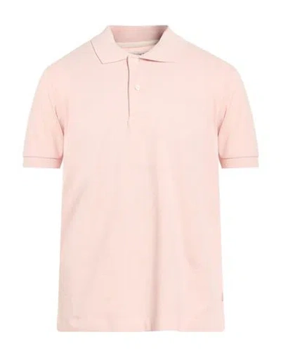 Guess Jeans Man Polo Shirt Light Pink Size S Cotton