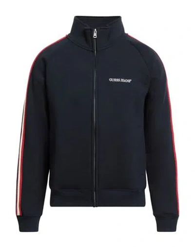 Guess Jeans Man Sweatshirt Midnight Blue Size S Cotton, Polyester