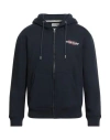 Guess Jeans Man Sweatshirt Navy Size S Cotton, Polyester In Blue