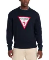 Guess Jeans Men's Big Triangle Logo Sweater In Navy