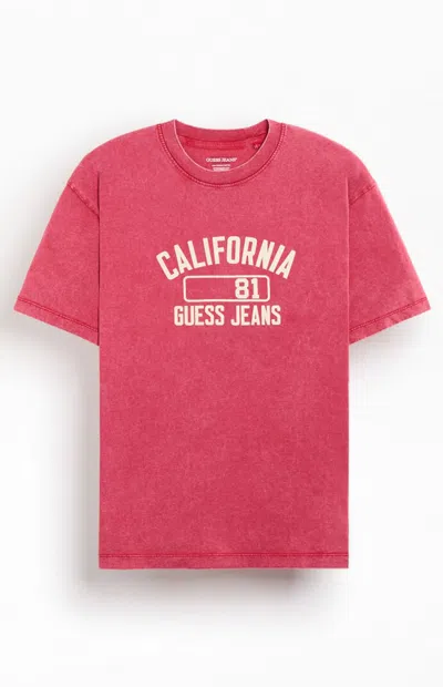 Guess Jeans Men's California Oversized T-shirt In Red
