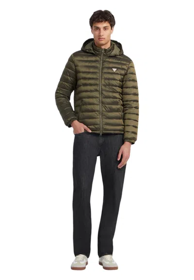Guess Jeans Men's Jacket  Regular Fit In Green