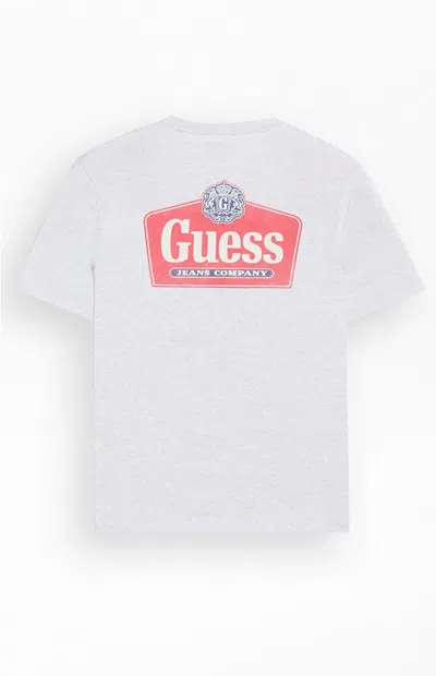 Guess Jeans Men's Royal T-shirt In Heather Grey In Gray