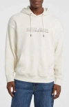 Guess Jeans Outline Logo Hoodie In White