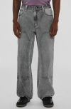 Guess Jeans Photorealistic Baggy Faux Denim Pants In Black