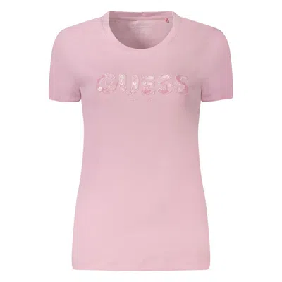Guess Jeans Pink Cotton T-shirt