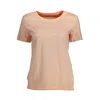 Guess Jeans Pink Cotton Women T-shirt In Neutral