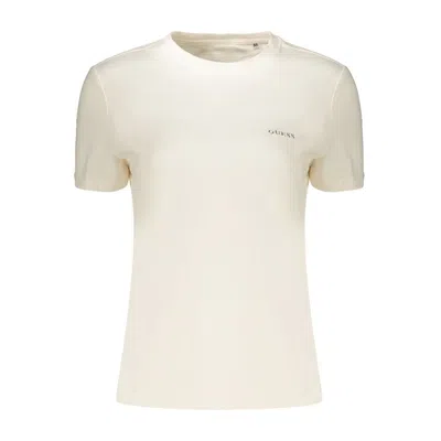 Guess Jeans Pink Cotton Women's T-shirt In Neutral