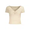 Guess Jeans Pink Modal Tops & T-shirt In Neutral