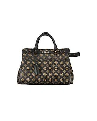 Pre-owned Guess Jeans Polyethylene Handbag With Multiple Pockets And Adjustable Strap - In Brown