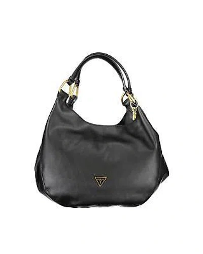 Pre-owned Guess Jeans Polyethylene Handbag With Multiple Pockets And Snap Closure - In Black