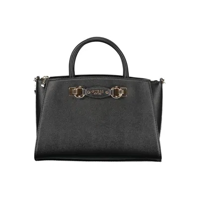 Guess Jeans Polyurethane Women Women's Handbag In Black