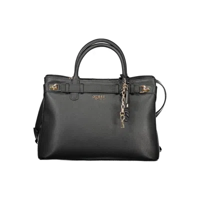 Guess Jeans Polyurethane Women Women's Handbag In Black