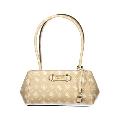 Guess Jeans Polyurethane Women Women's Handbag In Sand