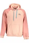 GUESS JEANS PREMIUM PINK HOODED SWEATSHIRT WITH LOGO