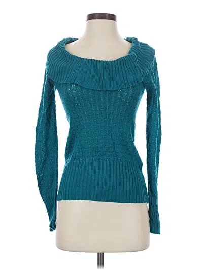 Pre-owned Guess Jeans Pullover Sweater In Teal