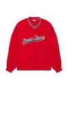 Guess Jeans Pullover Windbreaker In Red