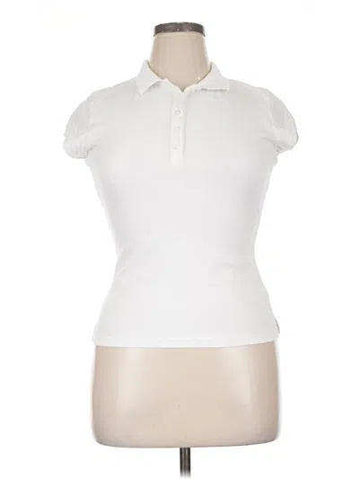 Pre-owned Guess Jeans Short Sleeve Polo Shirt In White