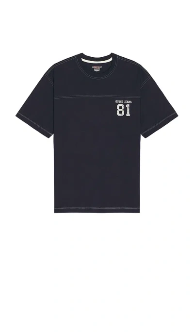 Guess Jeans Short Sleeve Tee In Blue