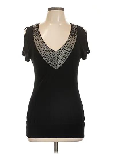 Pre-owned Guess Jeans Short Sleeve Top In Black