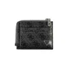 Guess Jeans Sleek Black Leather Wallet With Contrasting Accents