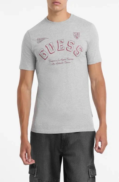 Guess Jeans Slim Fit Organic Cotton Logo Graphic T-shirt In Gray