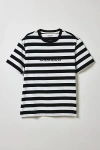 Guess Jeans Stripe Pattern Tee In White/black Stripe, Men's At Urban Outfitters