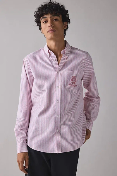 Guess Jeans Striped Pocket Shirt Top In Red, Men's At Urban Outfitters