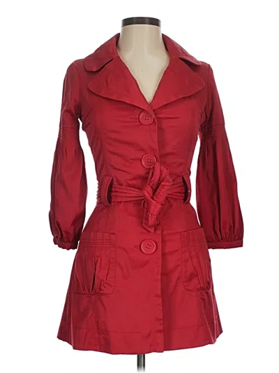 Pre-owned Guess Jeans Trenchcoat In Red