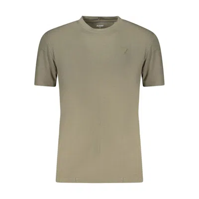 Guess Jeans Verde Cotton Modal Men T-shirt In Brown