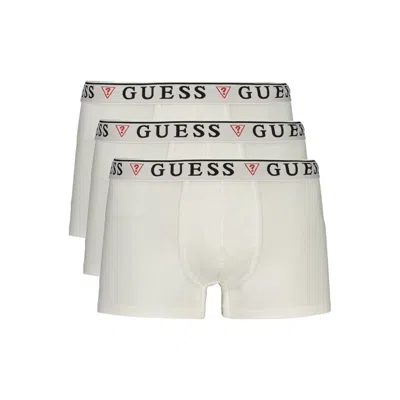 Guess Jeans White Cotton Boxers In Neutral