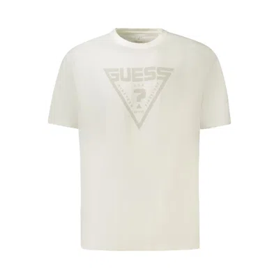 Guess Jeans White Cotton Men T-shirt In Animal Print