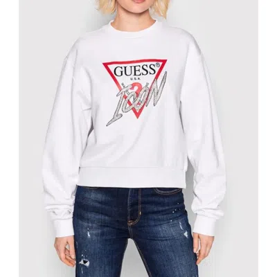 Guess Jeans White Cotton Sweatshirt